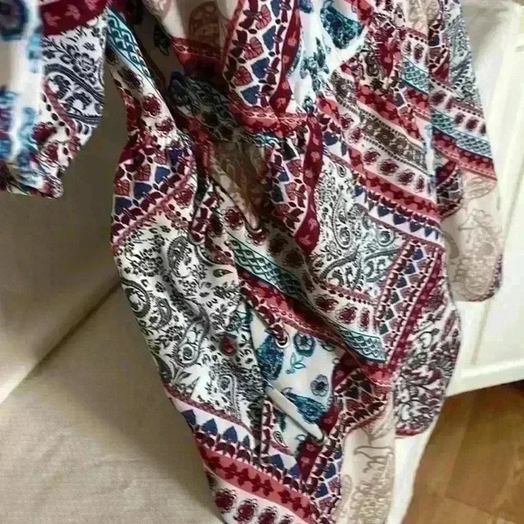 Soulmate women’s large multicolored romper elastic stretch waist machine wash - Picture 3 of 8